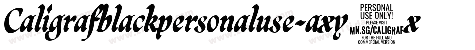 Caligrafblackpersonaluse-axy6x字体转换