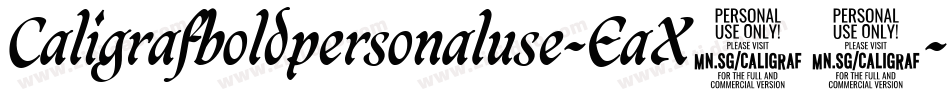Caligrafboldpersonaluse-EaX34字体转换