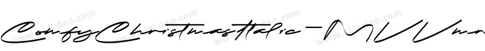 ComfyChristmasItalic-MVVmn字体转换