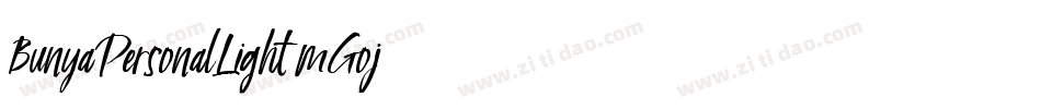 BunyaPersonalLight-mGoj字体转换