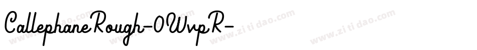 CallephaneRough-0WvpR字体转换