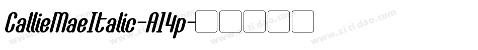 CallieMaeItalic-A14p字体转换