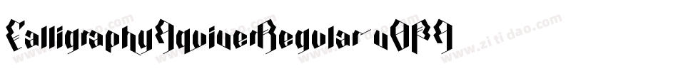 CalligraphyAquiverRegular-v0PA字体转换