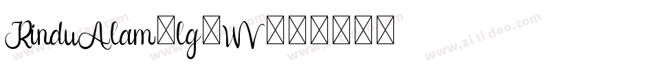 RinduAlam-lg9WV字体转换
