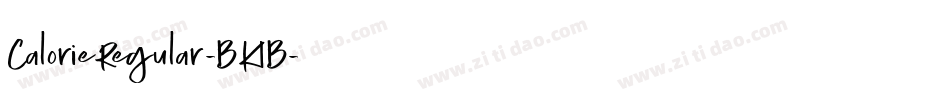 CalorieRegular-BK1B字体转换