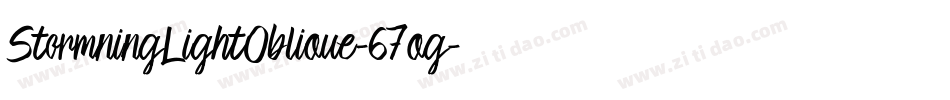 StormningLightOblique-67qg字体转换