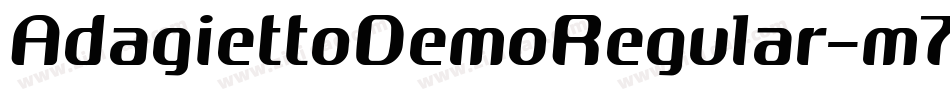 AdagiettoDemoRegular-m7B9字体转换