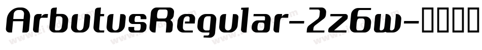 ArbutusRegular-2z6w字体转换