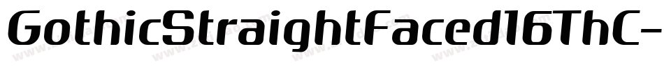 GothicStraightFaced16ThC-JG7B字体转换