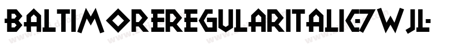 BaltimoreRegularItalic-7Wjl字体转换