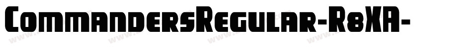 CommandersRegular-R8XA字体转换