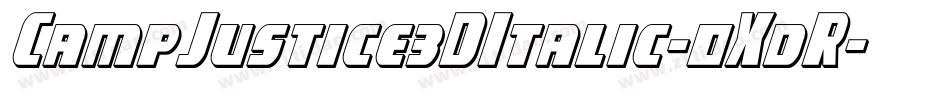 CampJustice3DItalic-0XdR字体转换