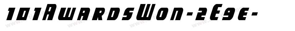 101AwardsWon-2E9e字体转换