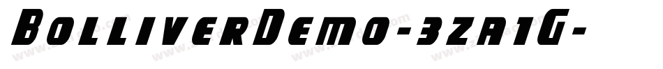 BolliverDemo-3za1G字体转换