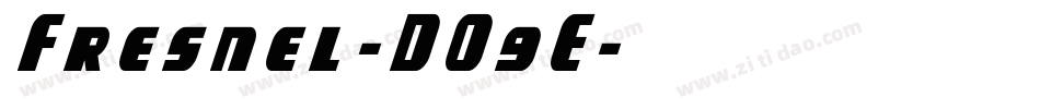 Fresnel-DO9E字体转换