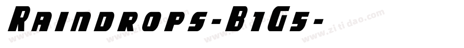 Raindrops-B1G5字体转换
