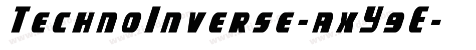 TechnoInverse-axY9E字体转换
