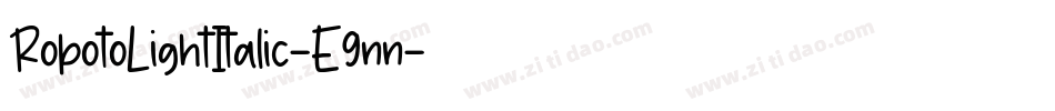 RobotoLightItalic-E9nn字体转换