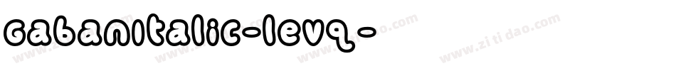 GabanItalic-leVq字体转换
