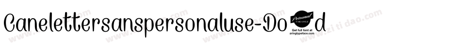 Canelettersanspersonaluse-Do9d字体转换