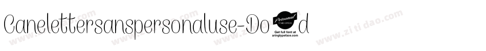 Canelettersanspersonaluse-Do9d字体转换