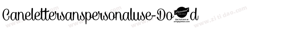 Canelettersanspersonaluse-Do9d字体转换