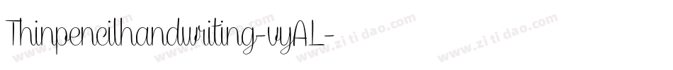Thinpencilhandwriting-vyAL字体转换
