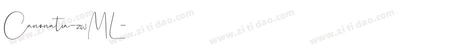 Canonatia-zwML字体转换