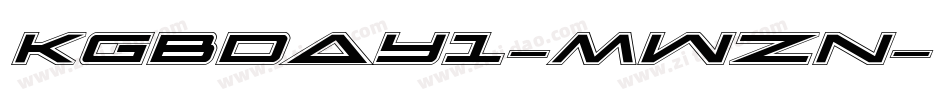 KgBday1-MWZn字体转换