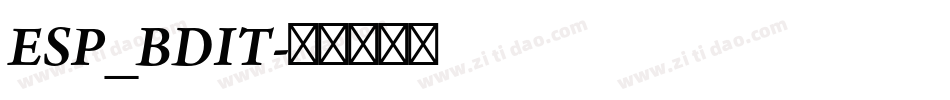 ESP_BDIT字体转换