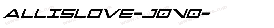 Allislove-j0V0字体转换