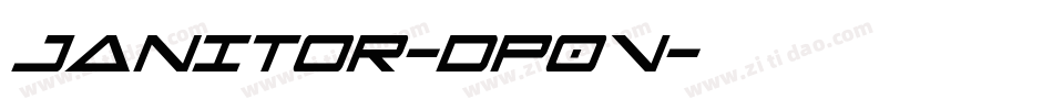 Janitor-dp0V字体转换
