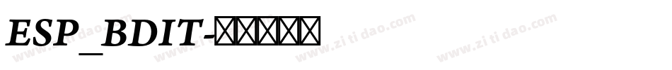 ESP_BDIT字体转换