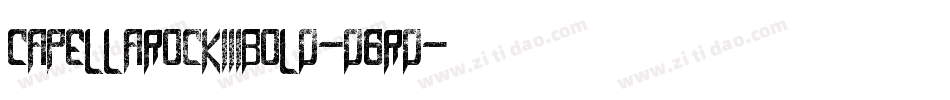 CapellaRockIiiBold-D6RD字体转换
