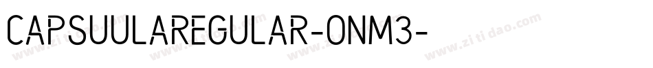 Capsuularegular-Onm3字体转换