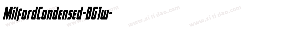 MilfordCondensed-BG1w字体转换