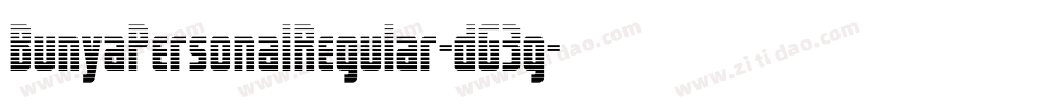 BunyaPersonalRegular-dG3g字体转换