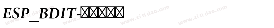 ESP_BDIT字体转换