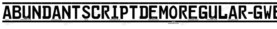 AbundantScriptDemoRegular-GWBg字体转换