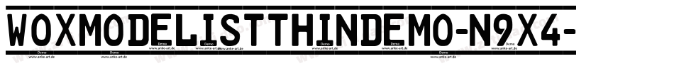 WoxmodelistThinDemo-n9x4字体转换 WoxmodelistThinDemo-n9x4字体转换