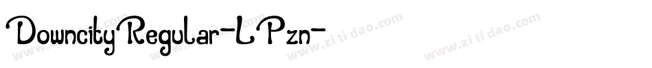 DowncityRegular-LPzn字体转换