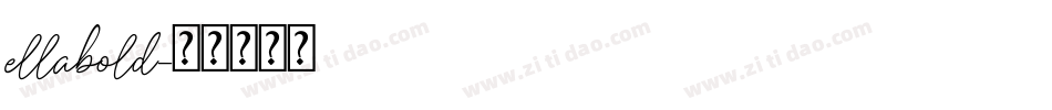 ellabold字体转换