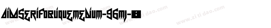 Aidaserifobliquemedium-96Mj字体转换