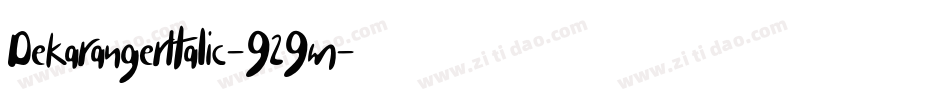DekarangerItalic-G2Gm字体转换