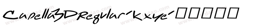 Capella3DRegular-KxYe字体转换