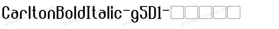 CarltonBoldItalic-g5D1字体转换