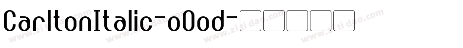 CarltonItalic-oOod字体转换