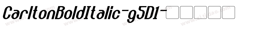 CarltonBoldItalic-g5D1字体转换