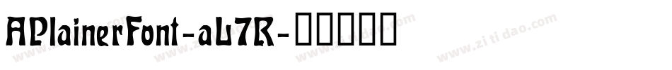 APlainerFont-aL7R字体转换