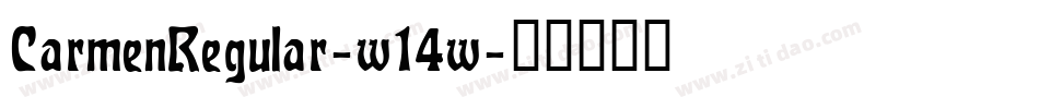 CarmenRegular-w14w字体转换